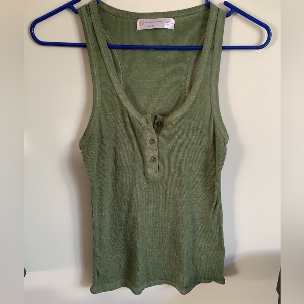 Racerback Henley Tank Top